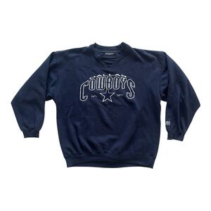 VTG 90's Dallas Cowboys NFL Lee Sport Blue Crewneck Sweatshirt Men’s Large Logo